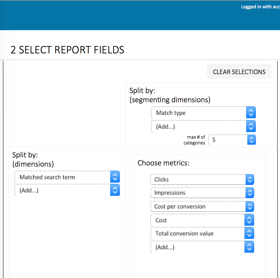 Super Metrics Data Grabber Google Adwords Reporting Fields