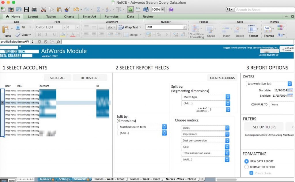 Super Metrics Datat Grabber Adwords Module