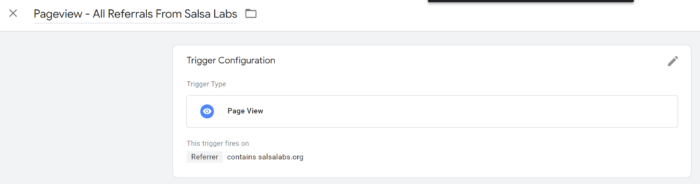 google tag manager trigger for salsalabs cross domain google analytics