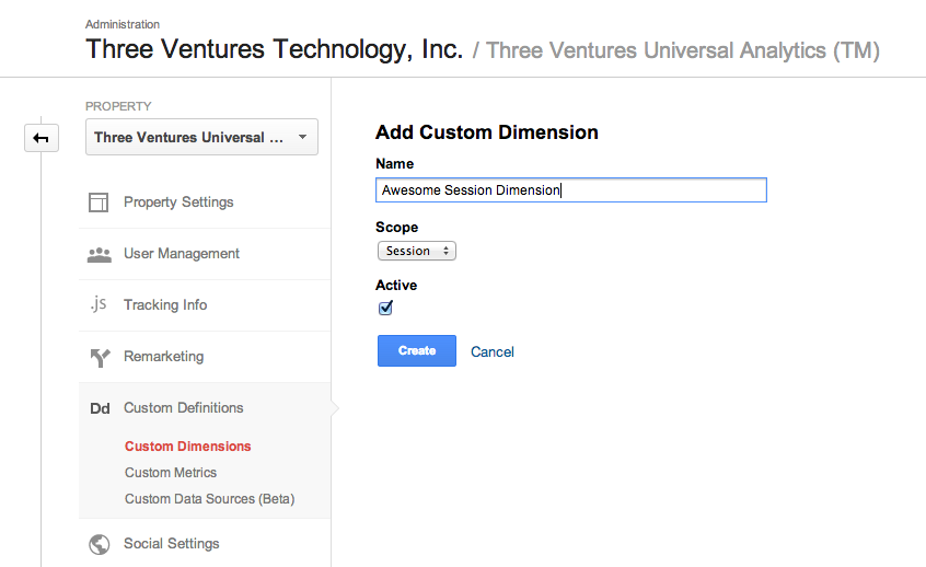 Custom Dimensions in Universal Analytics